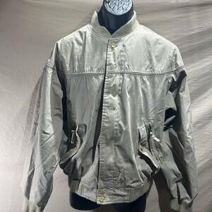 Vintage La Paz by Catalina Mens Medium Bomber Jacket Beige Zip Up Harrington